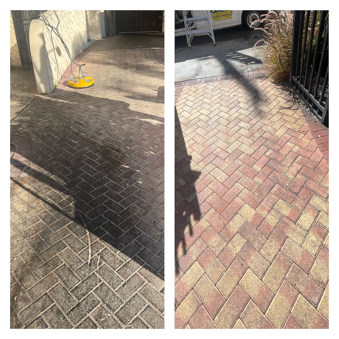 Brick Patio Pressure Washing in Tampa, FL