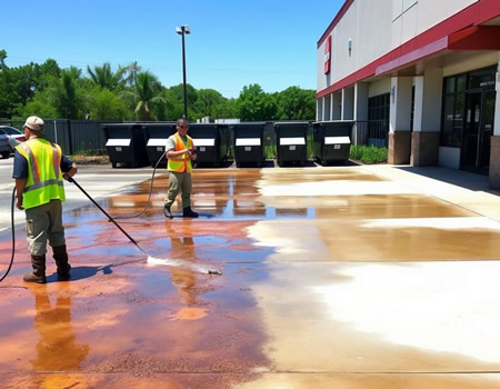 Dumpster Pad Cleaning